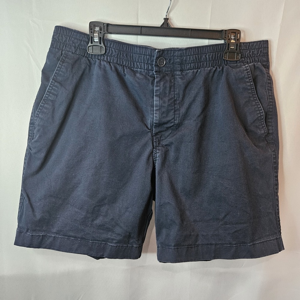 Tommy Hilfiger Chino Shorts Navy Blue Men's Sz L/36 In Elastic Waist Draw String